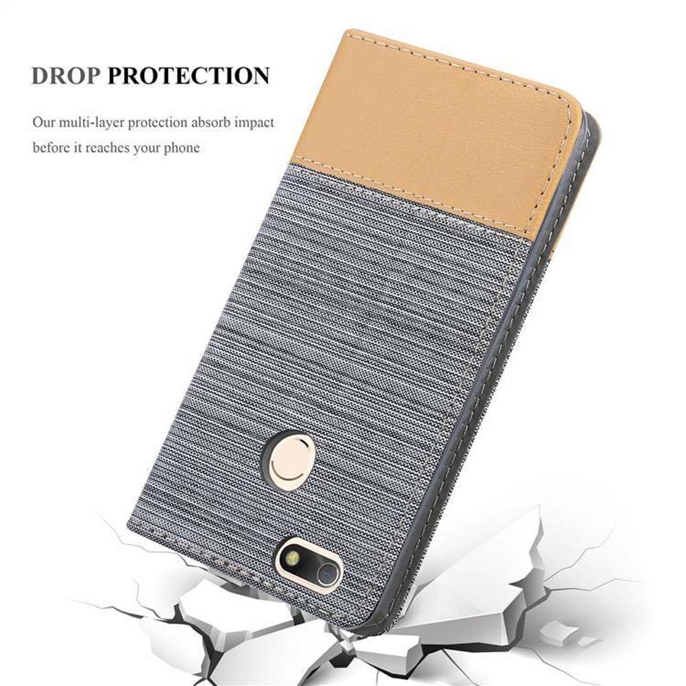 Cadorabo  Housse compatible avec Huawei Enjoy 7 - Coque de protection avec fermeture magnétique, fonction de support et compartiment pour carte 