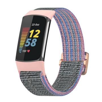 Fitbit Charge 5 - Braccialetto di tela rosa