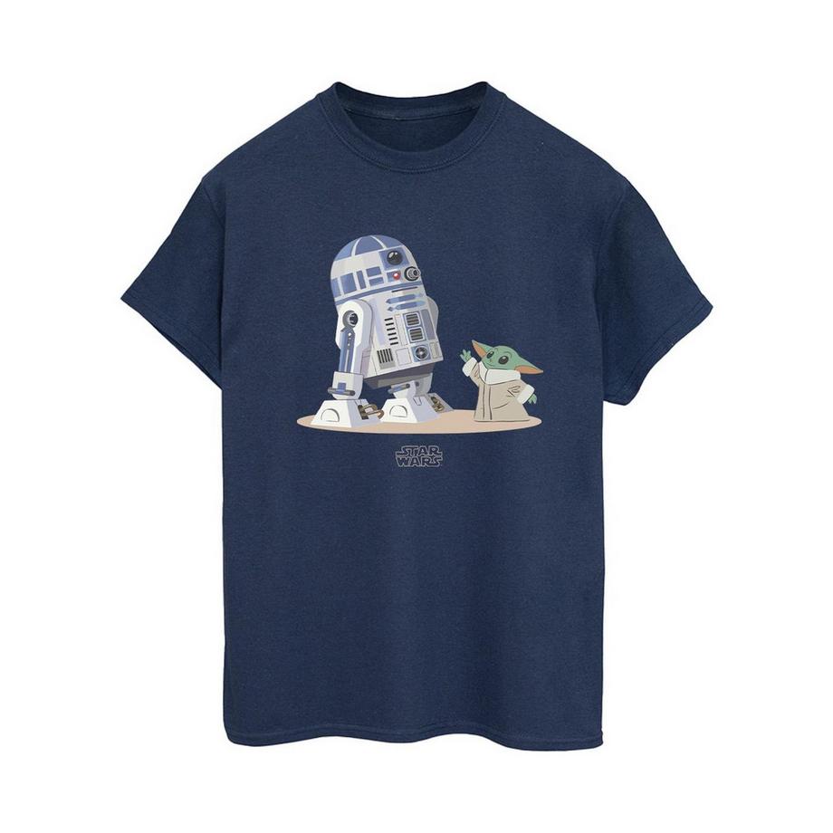 The Mandalorian Maglietta Ampia R2d2 E Grogu