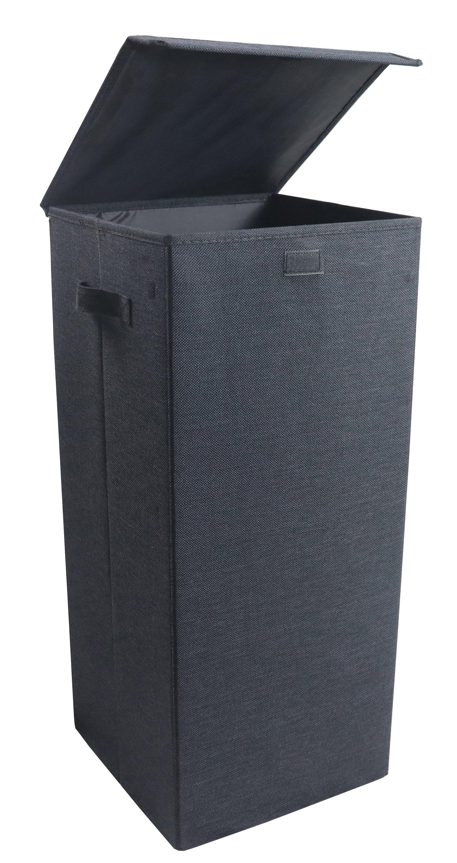 VCM Panier à linge en tissu Coffre à linge Coffre à linge en tissu Couvercle Dreso L  