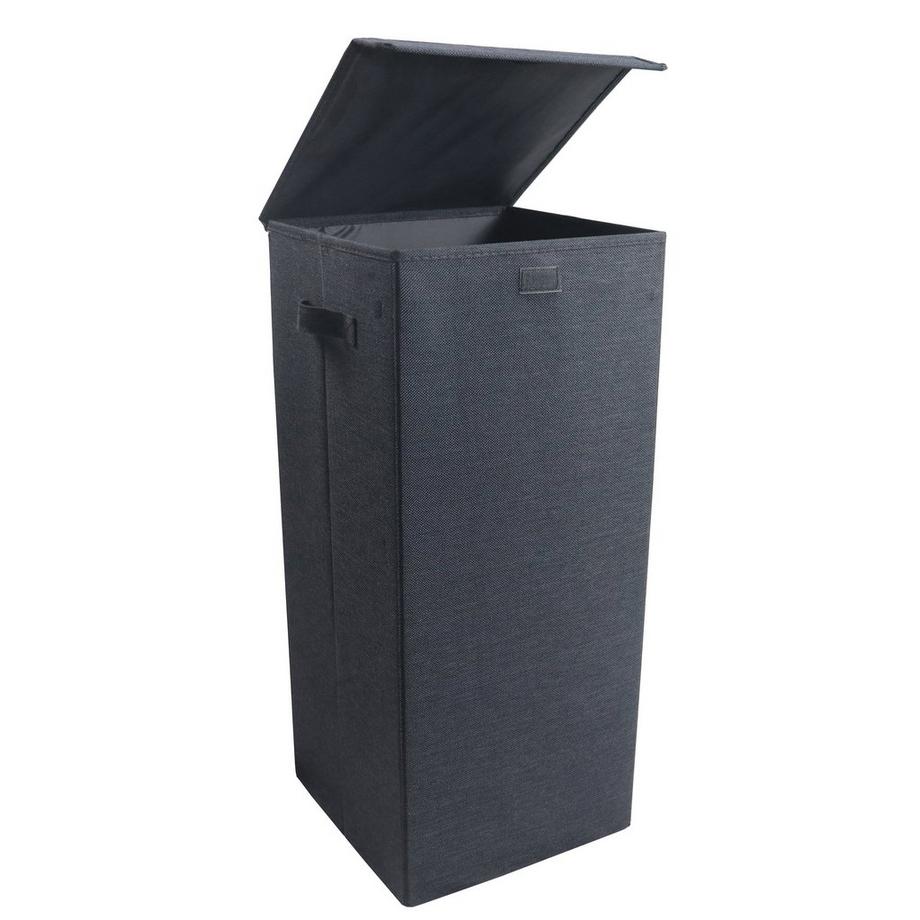 VCM Wäschekorb Stoff Wäschebox Wäschetruhe Wäschesammler Stoffbox Deckel Dreso L  