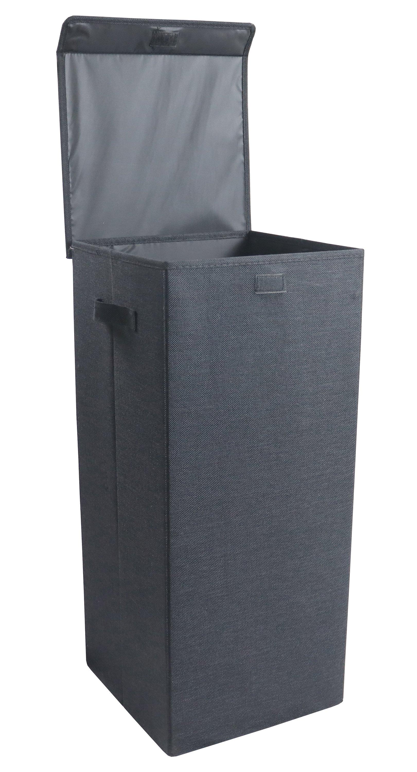 VCM Panier à linge en tissu Coffre à linge Coffre à linge en tissu Couvercle Dreso L  