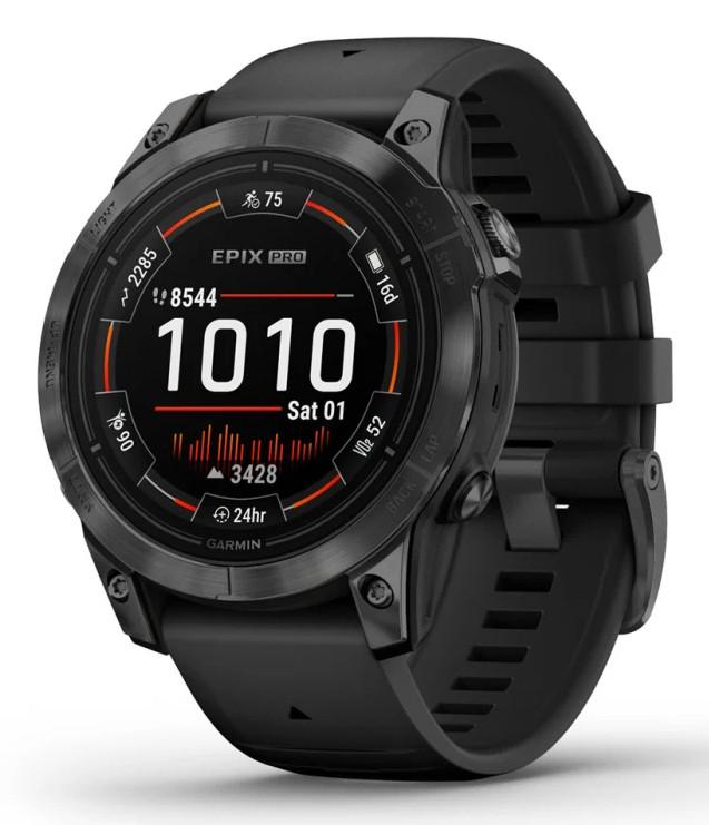 GARMIN  Epix Pro (Gen 2) 3,3 cm (1.3") AMOLED 47 mm Numérique 416 x 416 pixels Écran tactile Gris Wifi GPS (satellite) 