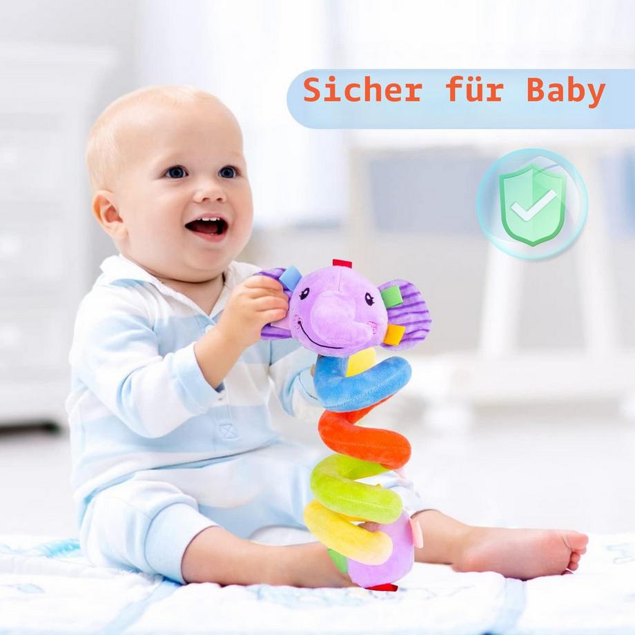 Activity-board  Kinderwagen Spielzeug, Spirale mit Musik, Krippe oder Autositz Spielzeug, Geschenk für ein Neugeborenes 