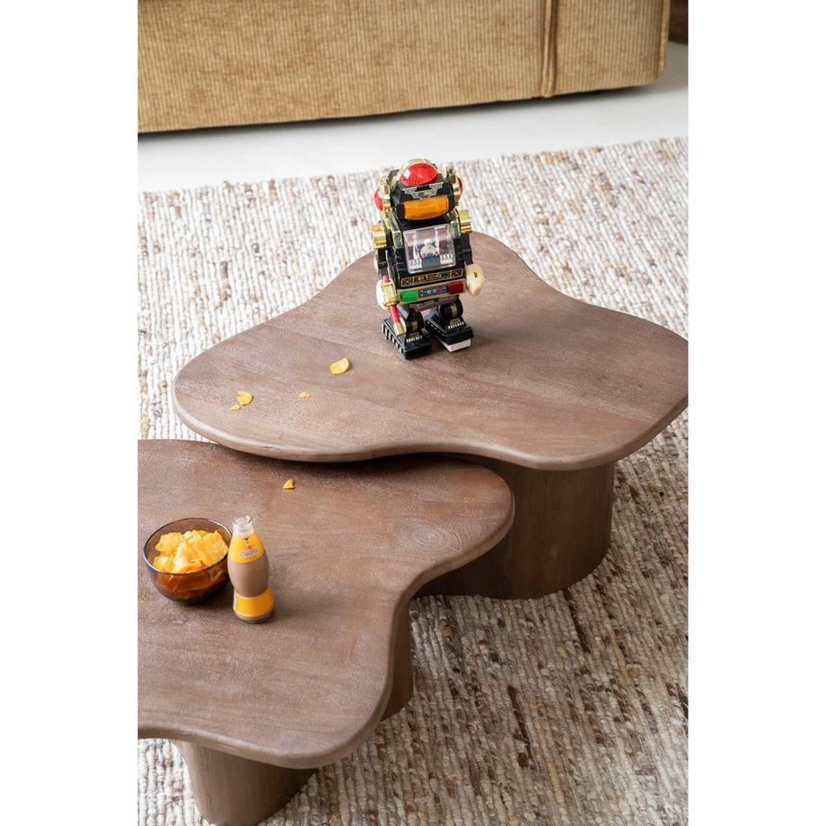 mutoni Set de table basse Fall marron  
