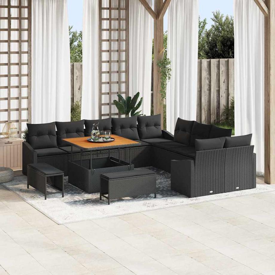VidaXL Set Divano da Giardino Polyrattan  