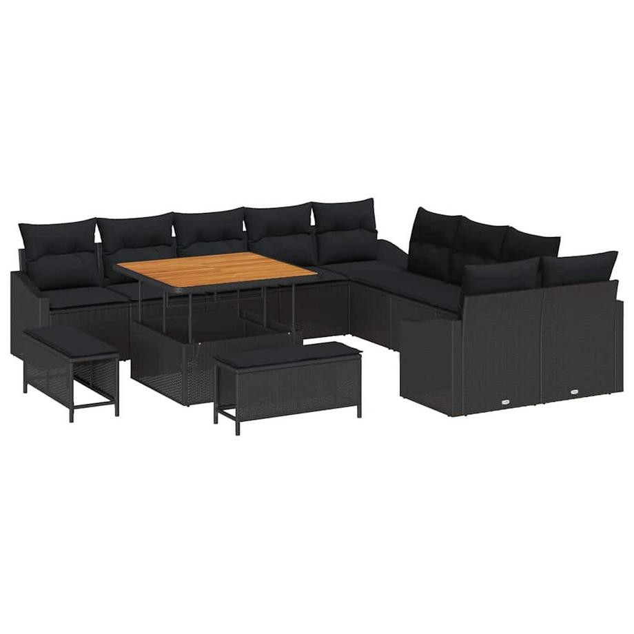 Ensemble de canapé de jardin poly rattan