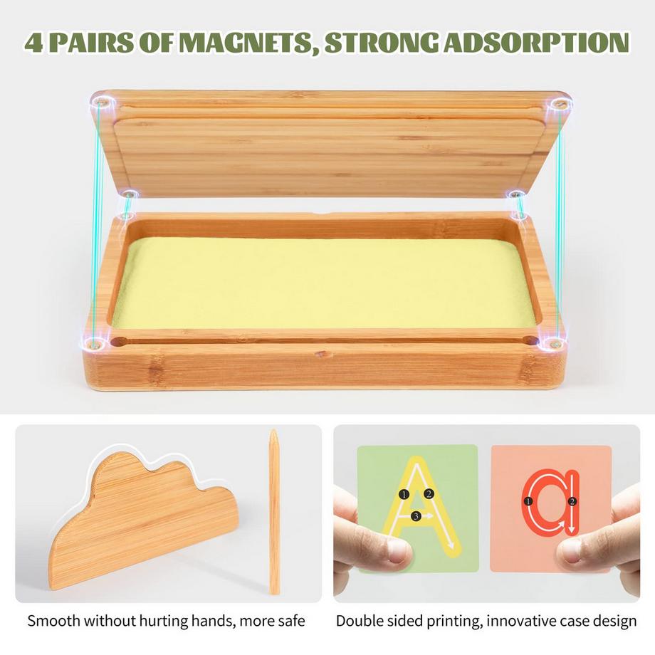 Activity-board  Training Buchstaben und Zeichnung Spielzeug hölzernen Sand Tabelle Lernspielzeug für frühe motorische Entwicklung bei Kindern 