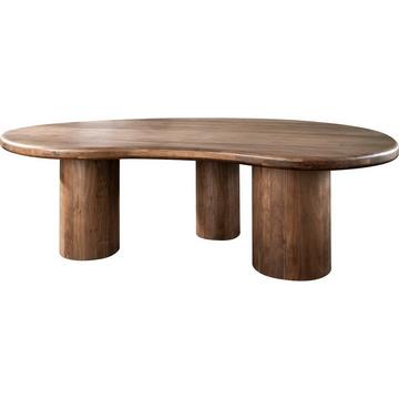 Table en bois massif Sculpture acacia drift brown 244x165