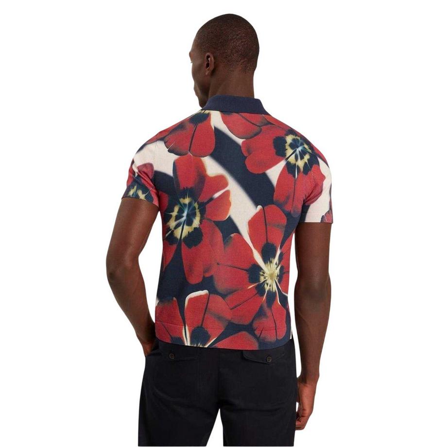 TED BAKER  Chemise Manches Courtes Motiftyle Floral Buddha 