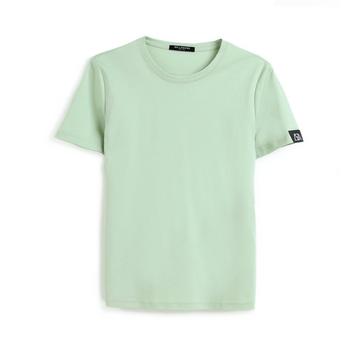 Grand T-shirt en coton à col rond 160G