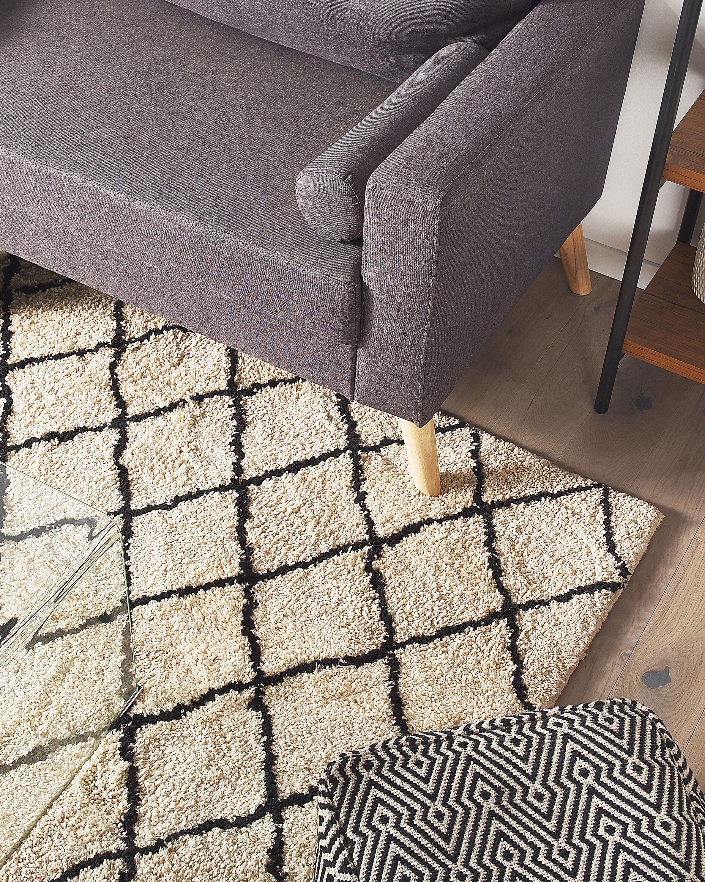 Beliani Tapis en Polyester Moderne MIDYAT  