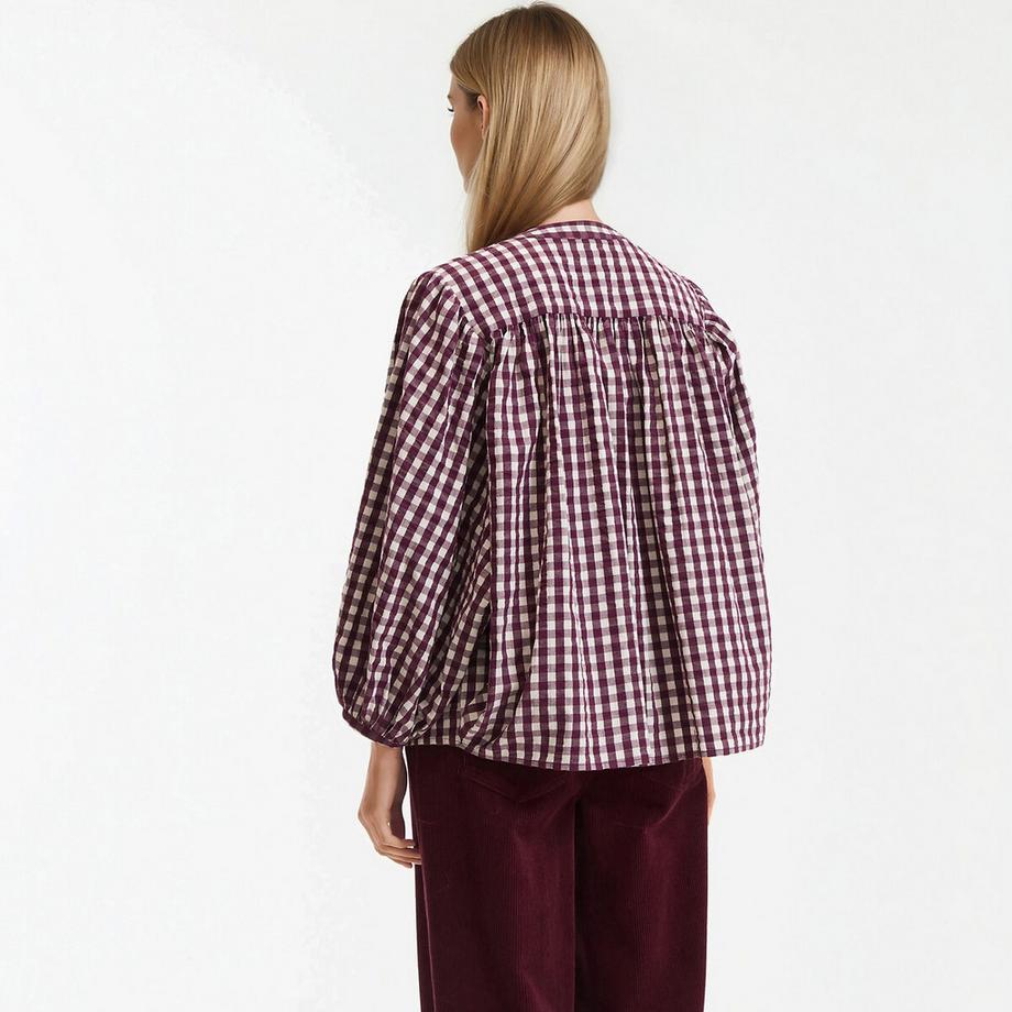 La Redoute Collections Chemise à Carreaux Col Mao  