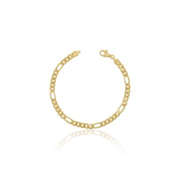 Bracelet Figaro Gelbgold 750, 4.3mm, 19cm