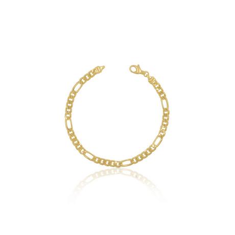 MUAU Schmuck  Bracelet Figaro Gelbgold 750, 4.3mm, 19cm 