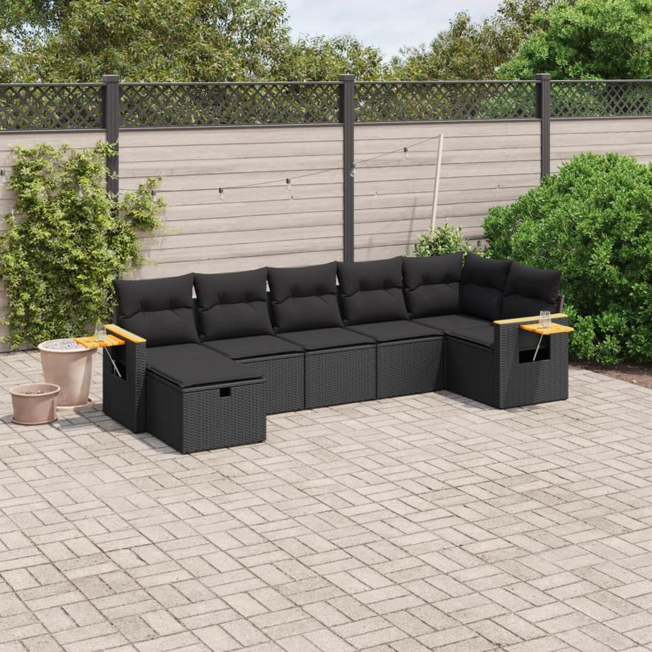 VidaXL set divano da giardino Polirattan  