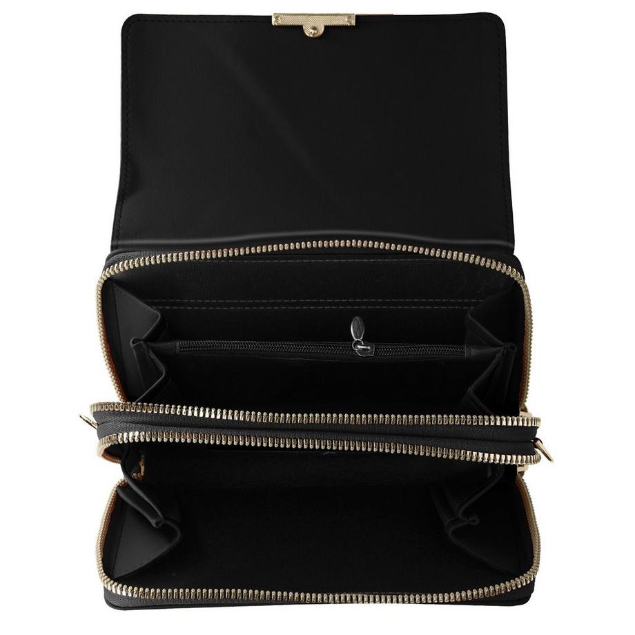 Avizar  Sacoche Bandoulière en Simili Cuir Noir 