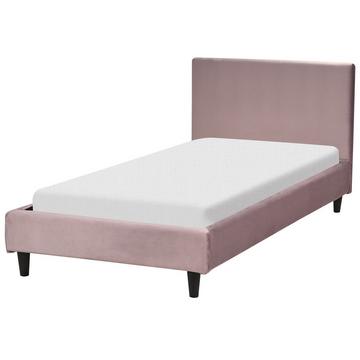 Bett mit Lattenrost aus Samtstoff Modern FITOU