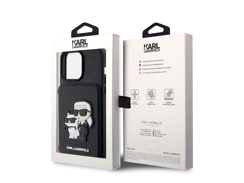 KARL LAGERFELD  Cover iPhone 15 Pro Saffiano 