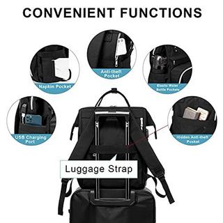 Only-bags.store  Laptop-Rucksack 15,6 Zoll, wasserdichter Schulrucksack Multitasche mit USB-Ladeanschluss, 