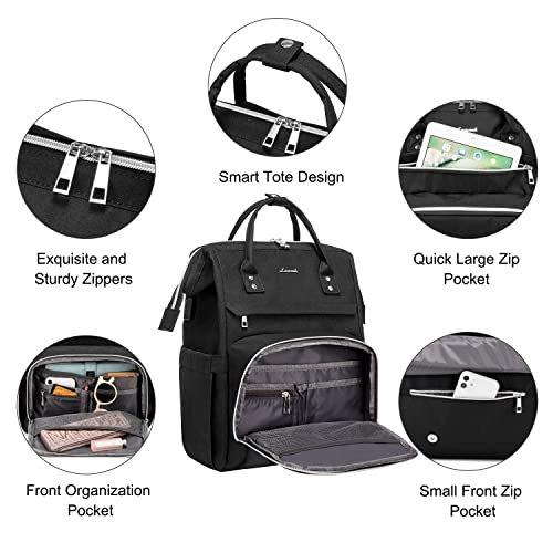 Only-bags.store Zaino per Laptop 15.6 Pollici Impermeabile Multi-Tasca Zaino Scuola con Porta di Ricarica USB  