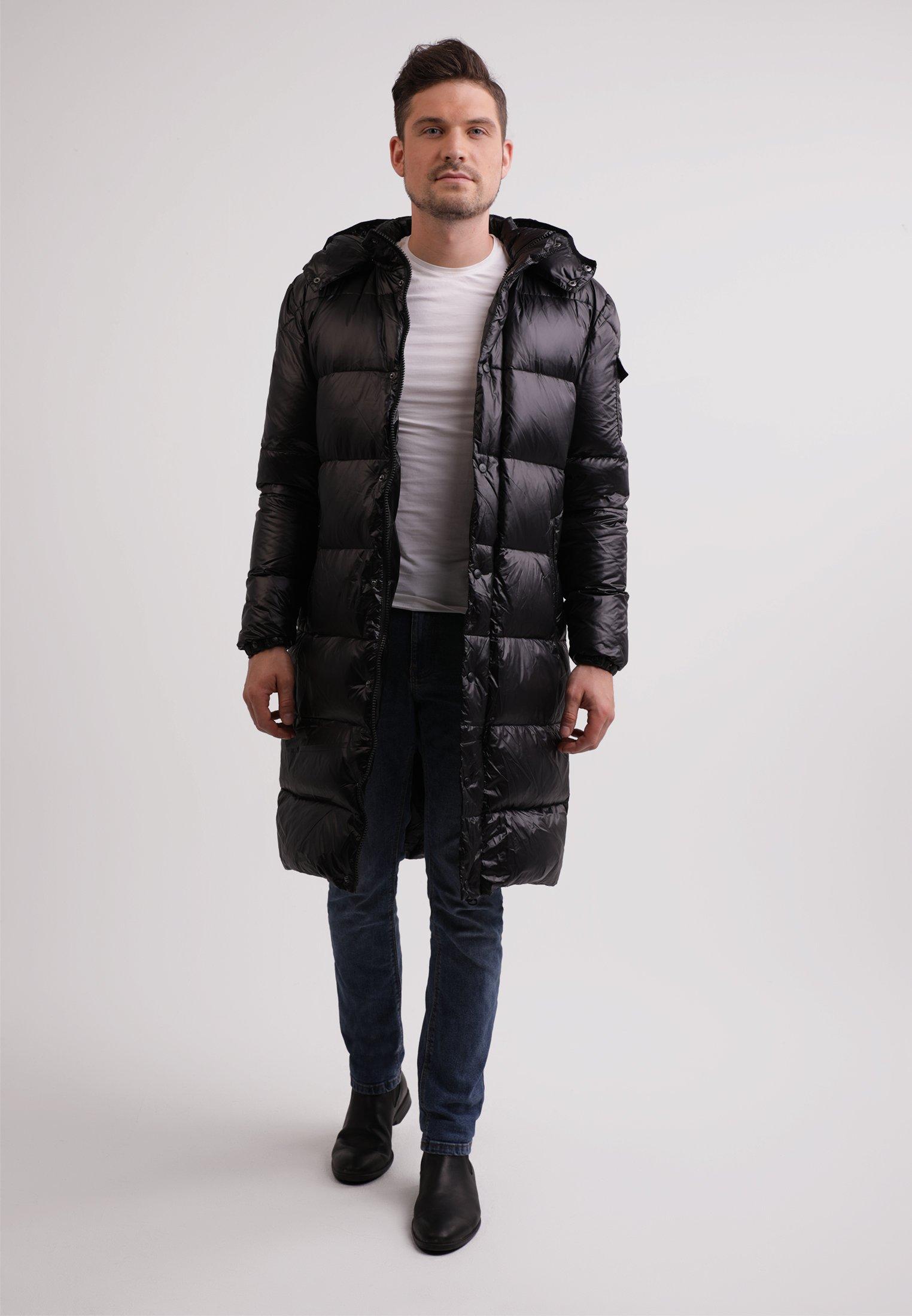 CASH-MERE.CH Lungo Piumino con Cappuccio e Fodera in Cashmere  