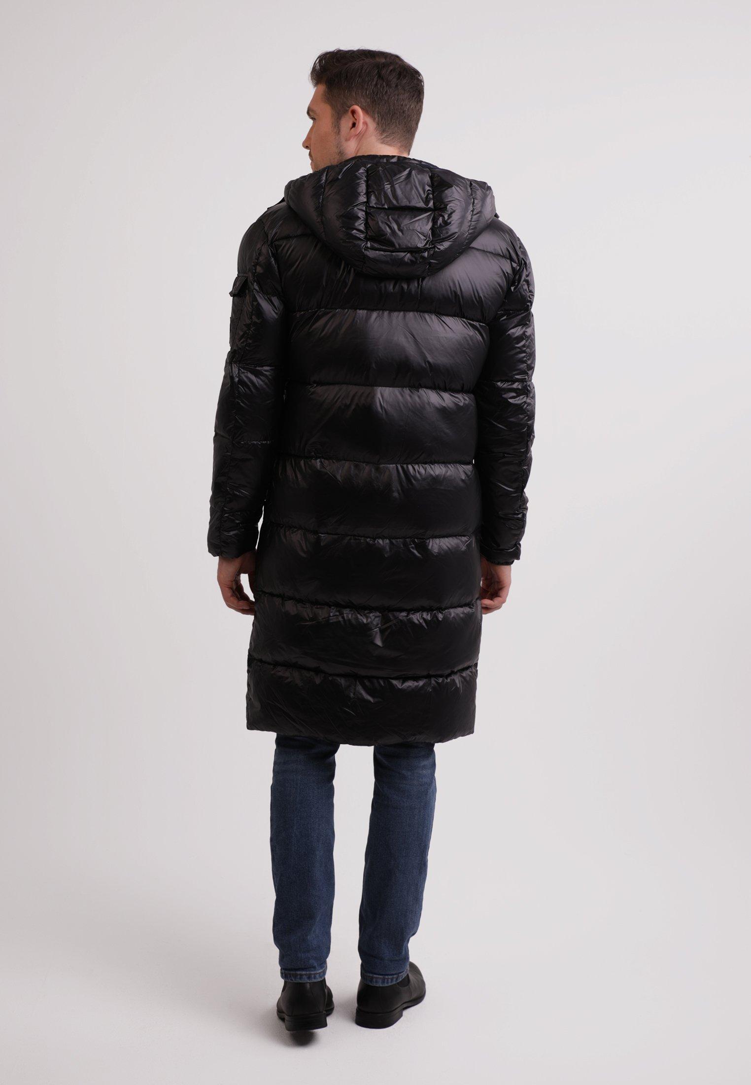 CASH-MERE.CH Lungo Piumino con Cappuccio e Fodera in Cashmere  