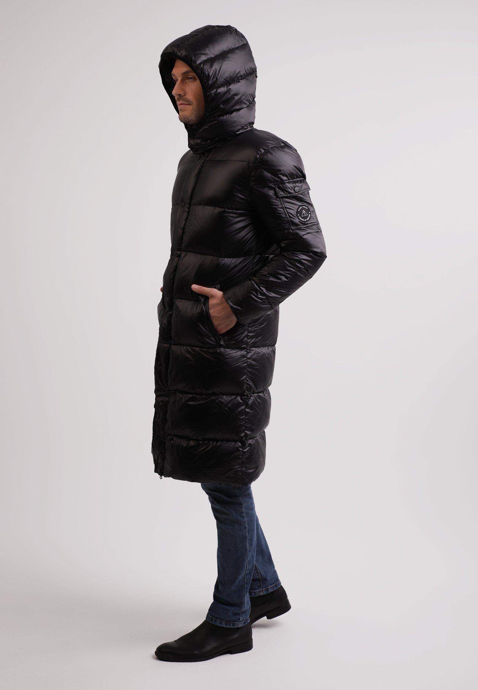 CASH-MERE.CH Lungo Piumino con Cappuccio e Fodera in Cashmere  