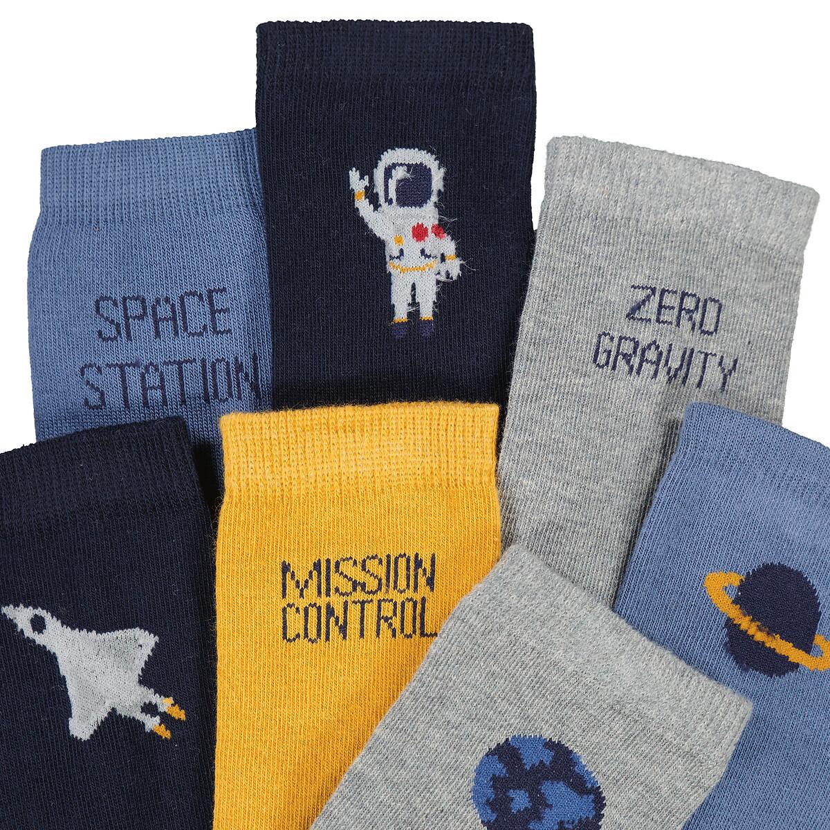 La Redoute Collections  7er-Pack Socken mit Weltraum-Motiven 