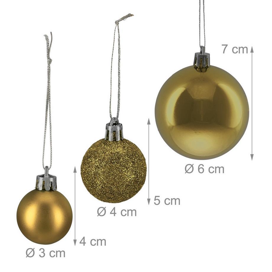Northix Lot de 50 boules de Noël  