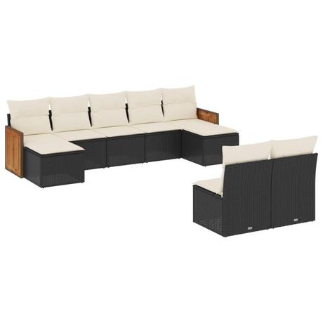 VidaXL set divano da giardino Polirattan  