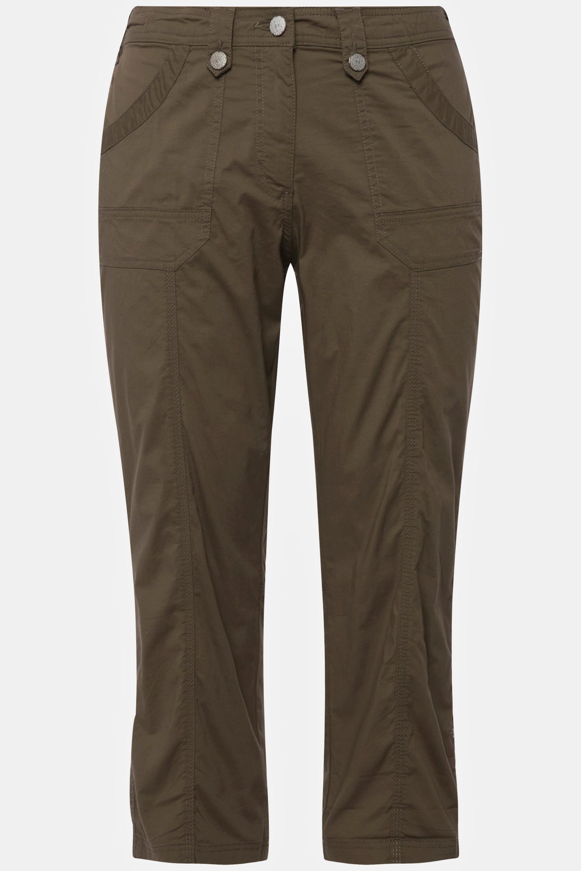 Ulla Popken  Pantalon cargo 7/8 avec attaches, taille confortable 