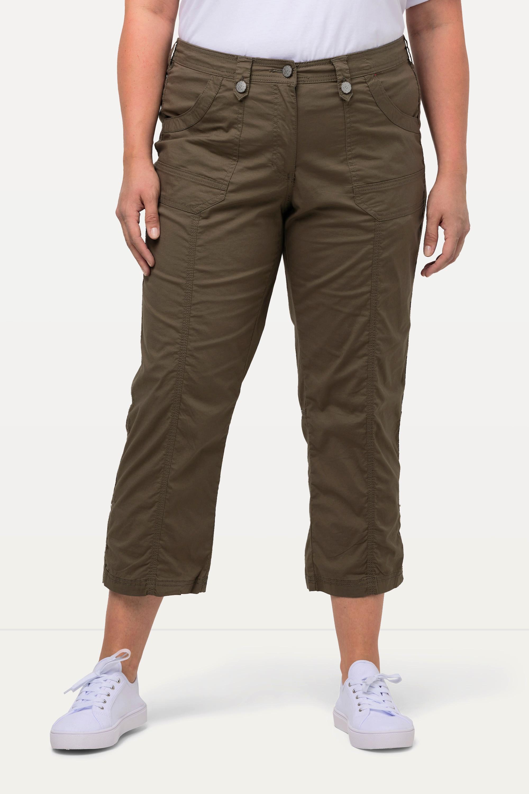 Ulla Popken  Pantalon cargo 7/8 avec attaches, taille confortable 