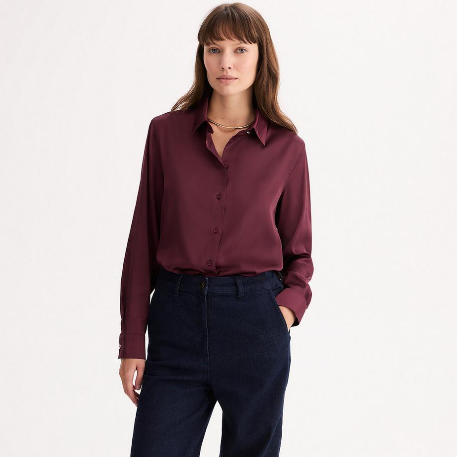 La Redoute Collections Chemise Blouse Satin Manches Longues  