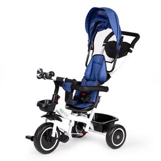 Northix  Dreiradkinderwagen 360* Drehsitz Blau 