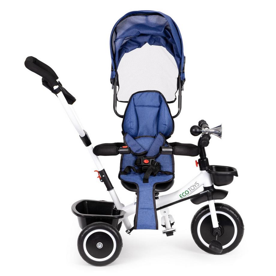 Northix  Passeggino triciclo sedile girevole 360* Blu 