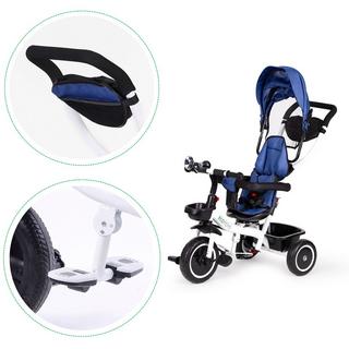 Northix  Dreiradkinderwagen 360* Drehsitz Blau 