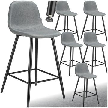 Chaise de bar WILLOW en tissu résistant et rembourré