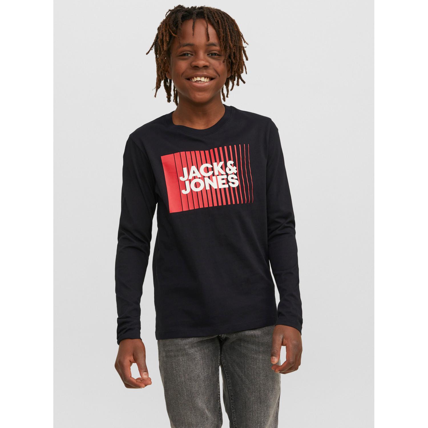 JACK & JONES  T-shirt bambino a maniche lunghe con scollo rotondo Jack & Jones Corp Logo Play 