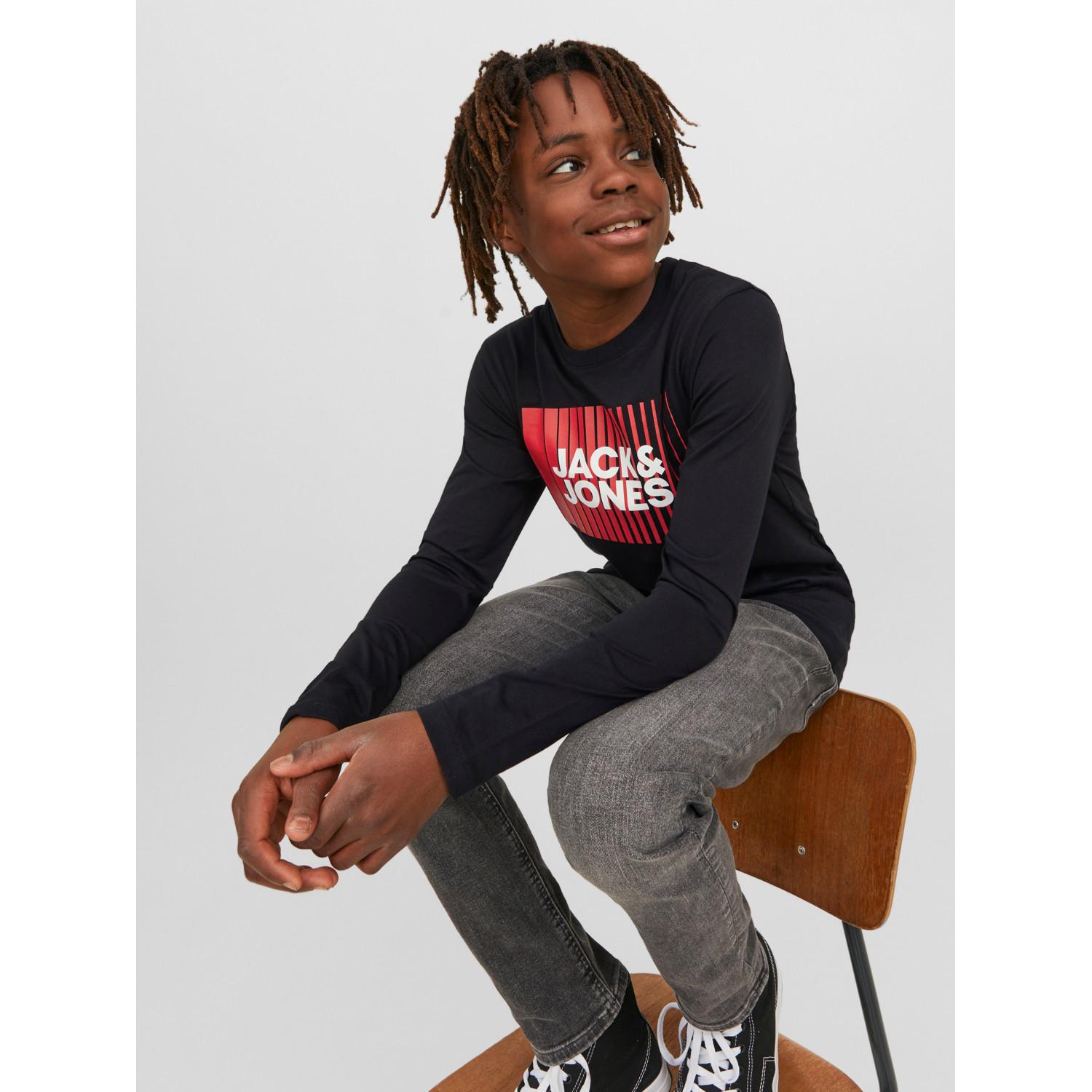 JACK & JONES  T-shirt bambino a maniche lunghe con scollo rotondo Jack & Jones Corp Logo Play 