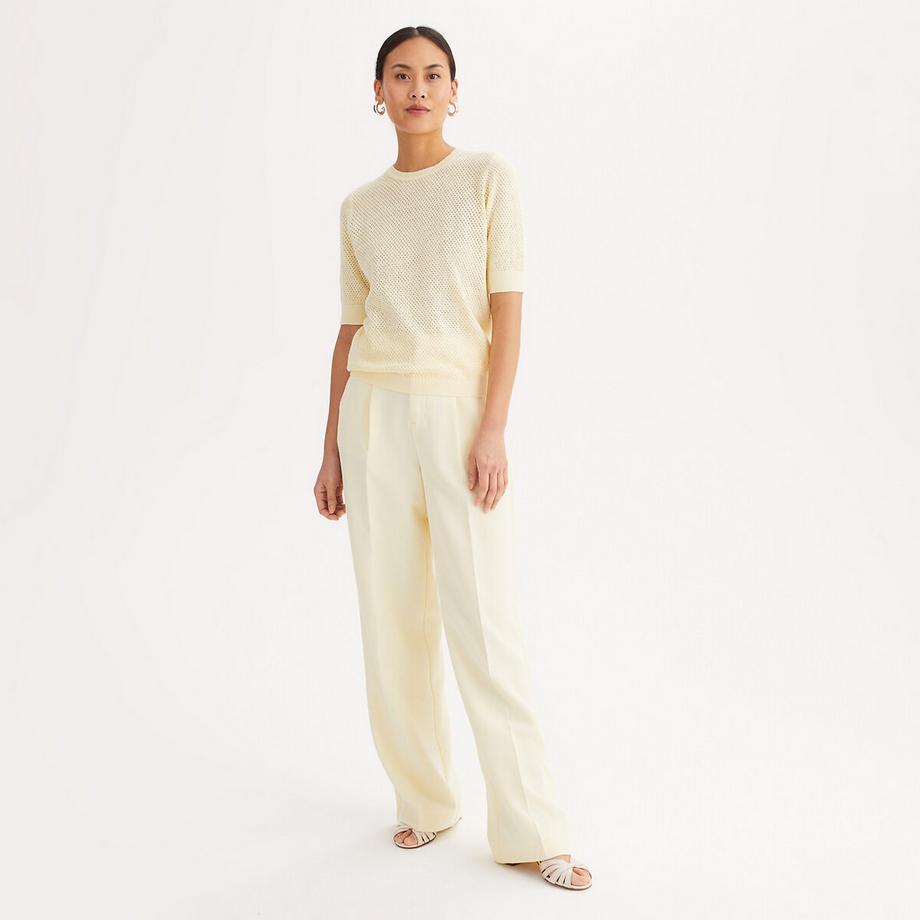 La Redoute Collections Pull Col Rond Manches Courtes  