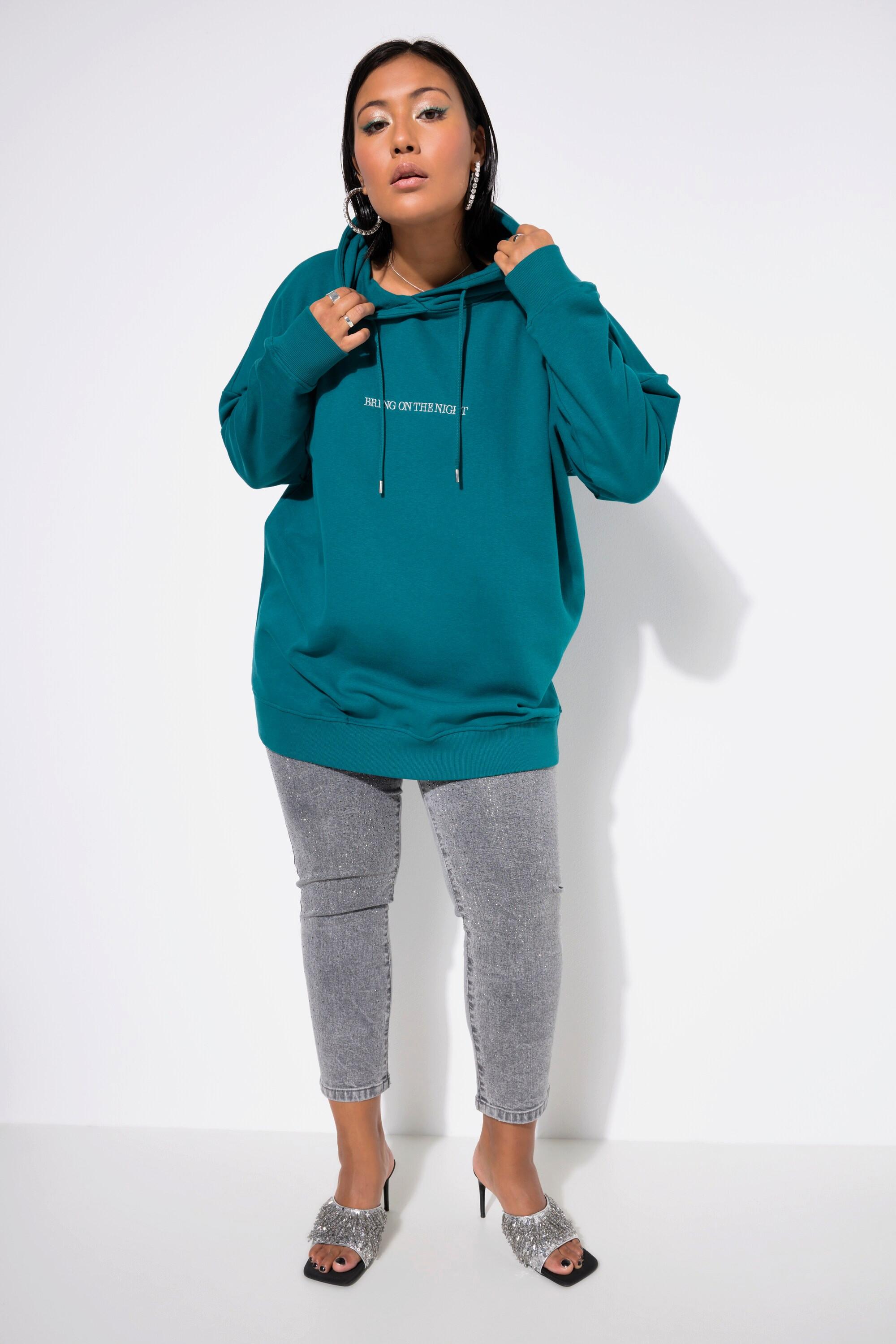 Studio Untold  Hoodie, oversized, Glitzer-Statement, Kapuze 