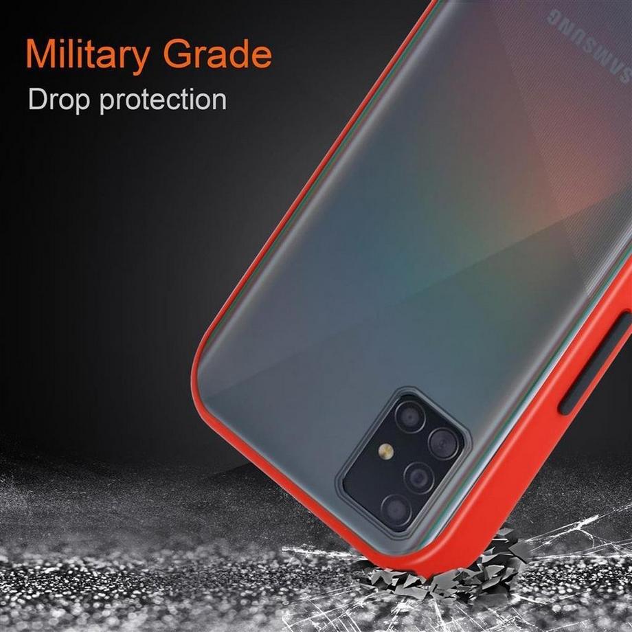 Cadorabo  Housse compatible avec Samsung Galaxy A51 5G - Coque de protection hybride avec intérieur en silicone TPU et dos en plastique mat 
