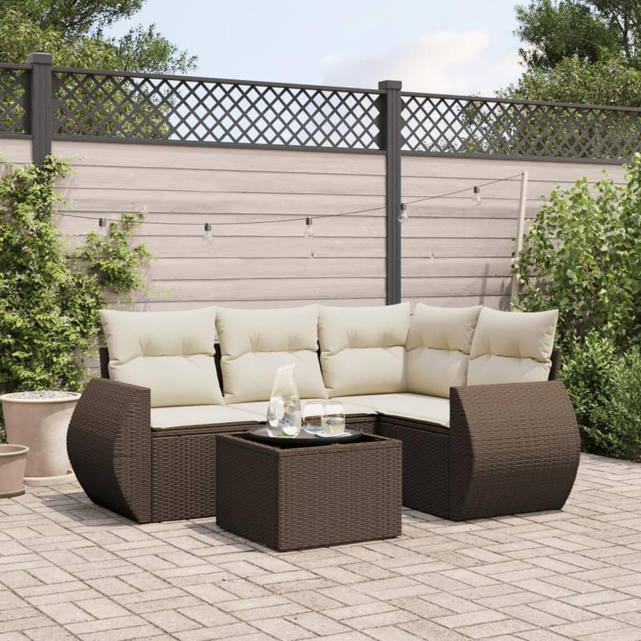 VidaXL Ensemble de canapés de jardin rotin synthétique  