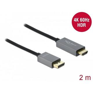 DeLock  DeLOCK DisplayPort attivo 1.4 a cavo per HDMI 4K 60 Hz (HDR) da 2 m 