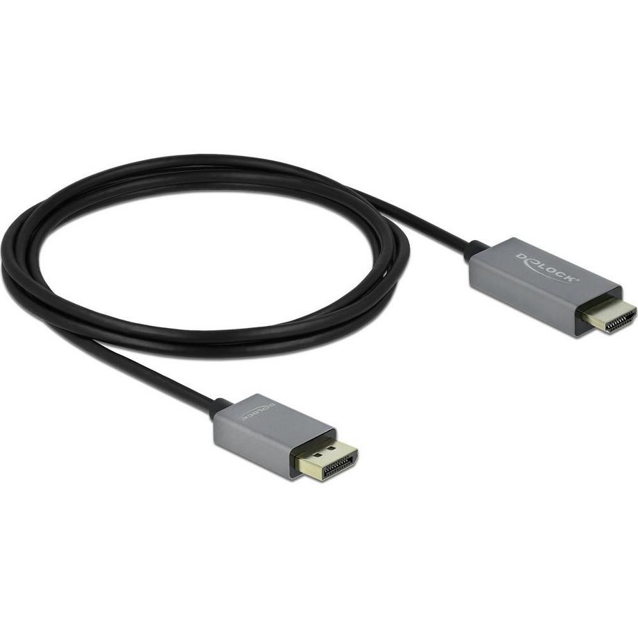 DeLock  DeLOCK DisplayPort attivo 1.4 a cavo per HDMI 4K 60 Hz (HDR) da 2 m 
