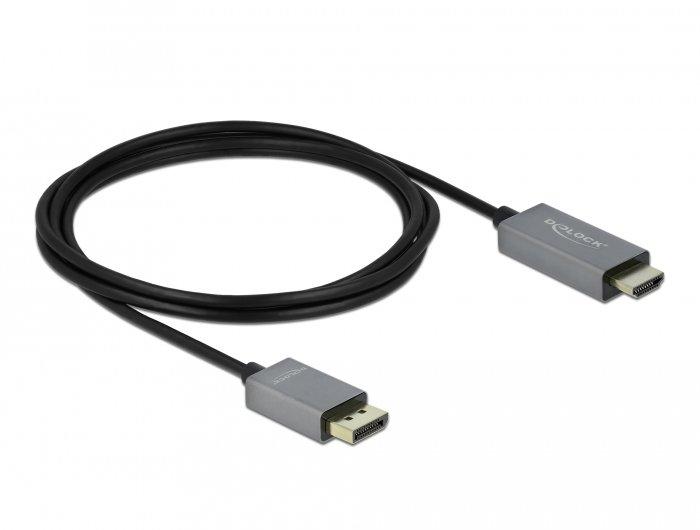 DeLock  DeLOCK DisplayPort attivo 1.4 a cavo per HDMI 4K 60 Hz (HDR) da 2 m 