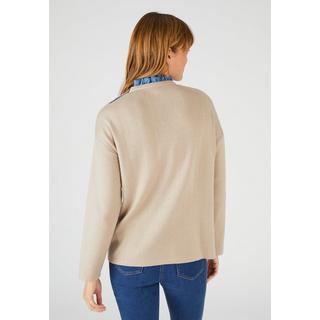 Damart  Pull jacquard chaud col volanté 