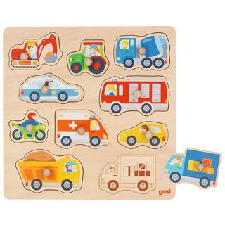 goki  Puzzle Steckpuzzle Fahrzeuge (10Teile) 