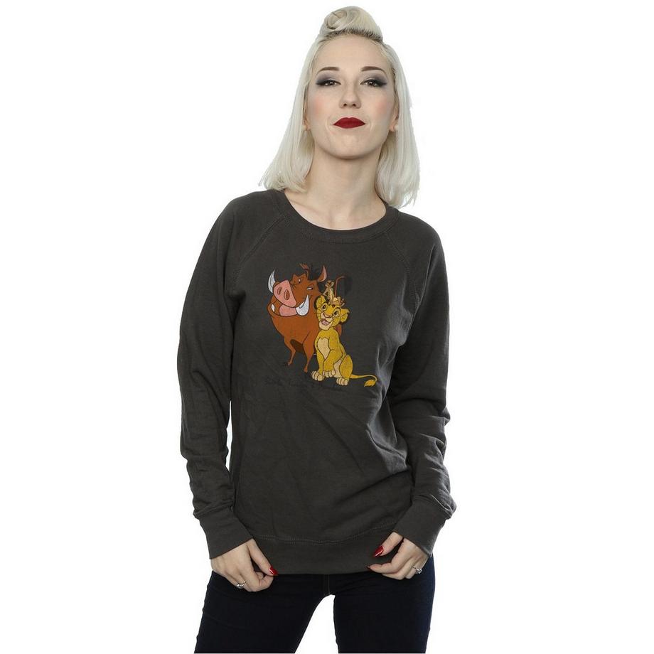 The Lion King Classic Pumbaa Simba Timon Grafikdruck Sweatshirt  